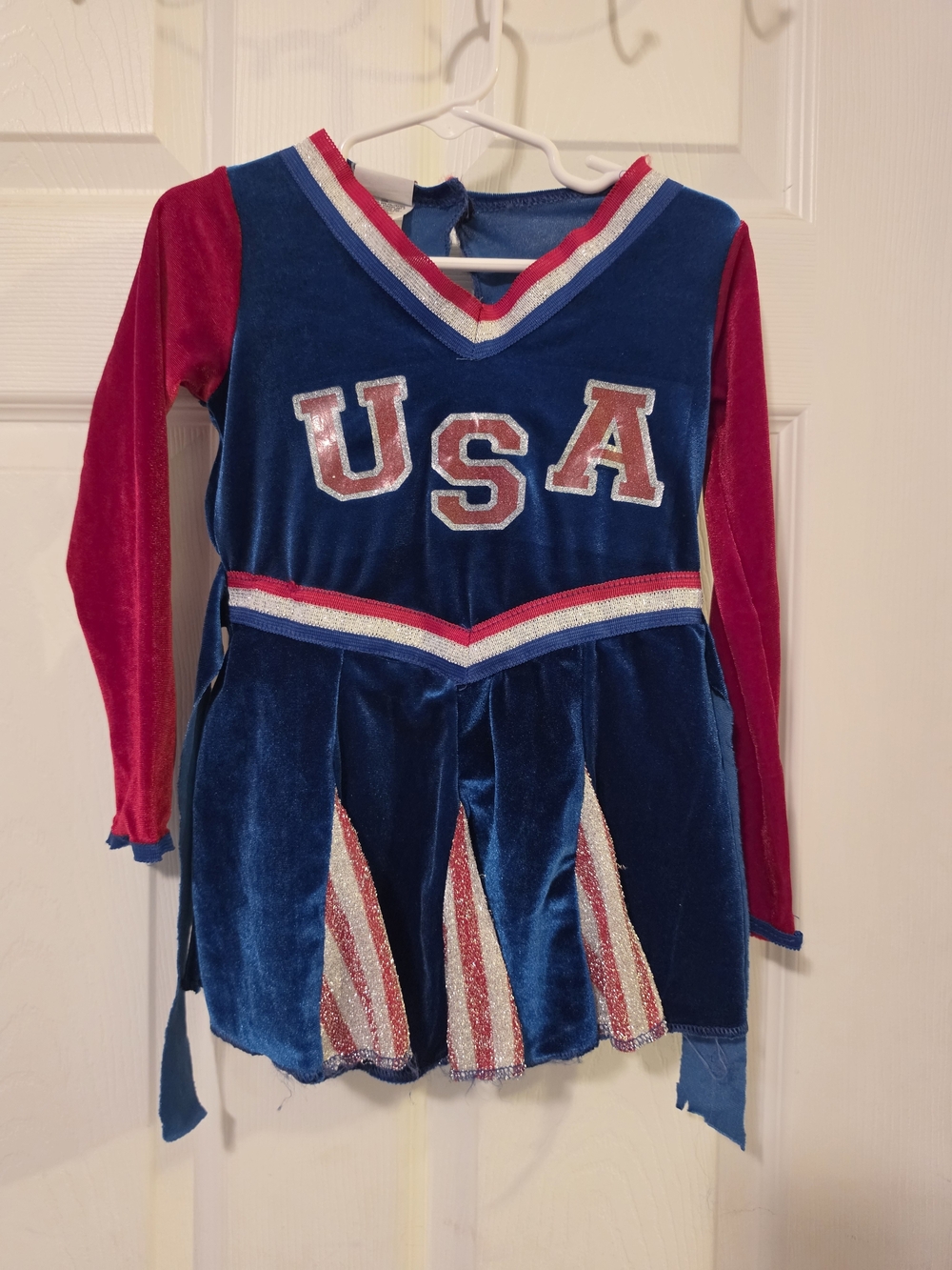 Disguise Blue and Red USA Cheerleader Dress Size 2-4 Years OLD